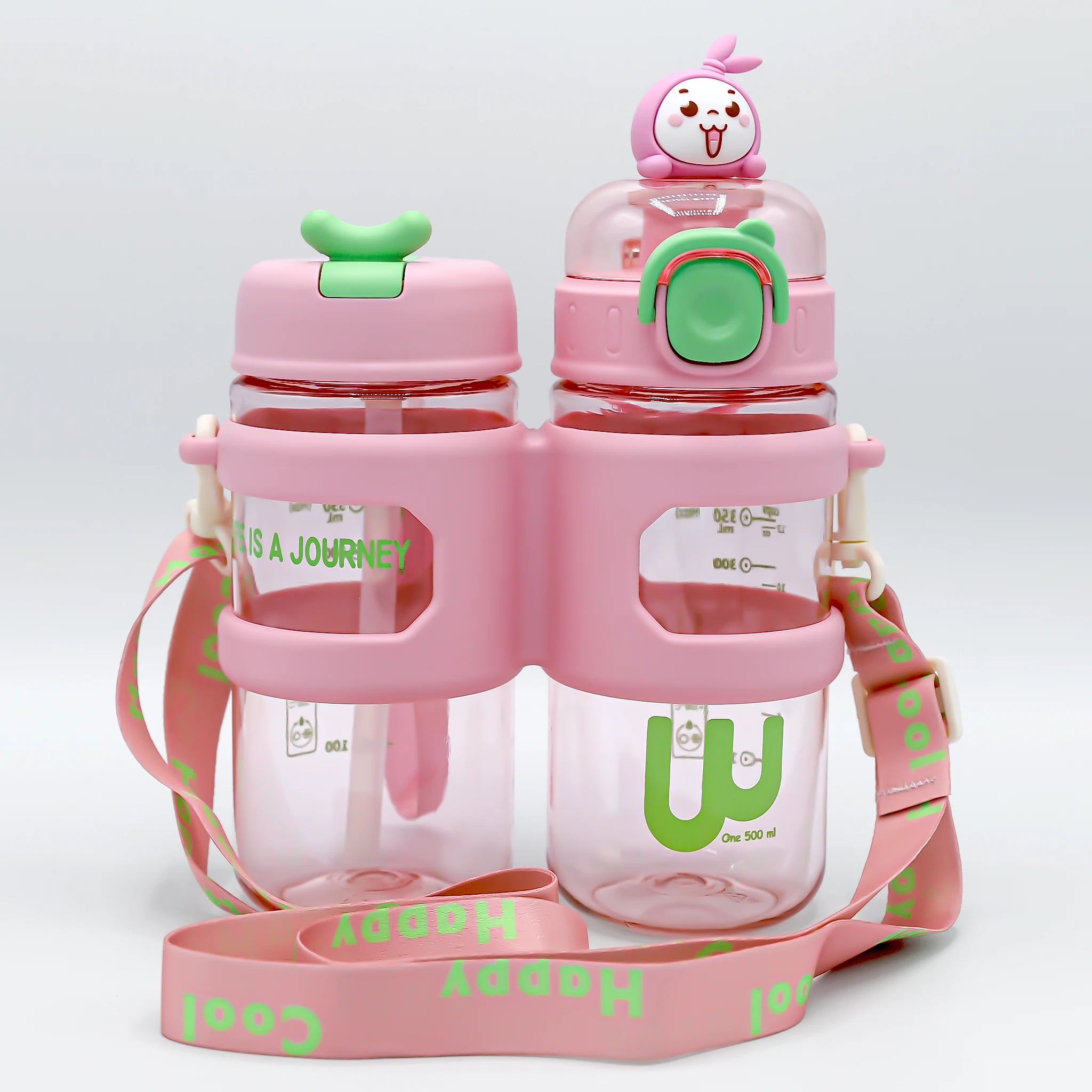 2-in-1 Round Water Bottle 500 ML