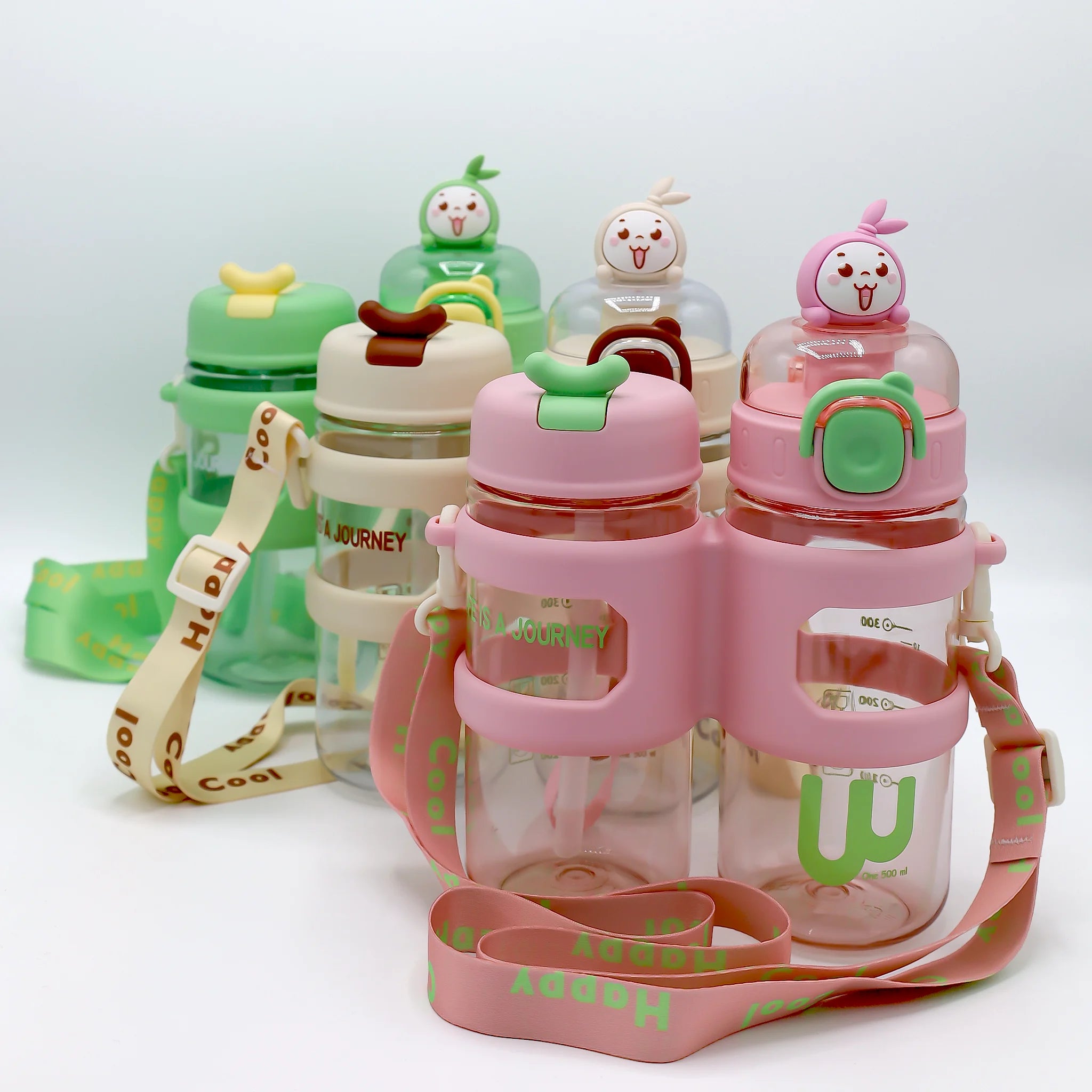 2-in-1 Round Water Bottle 500 ML