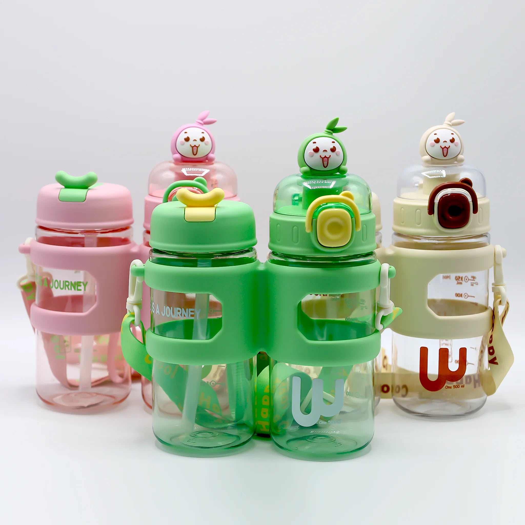 2-in-1 Round Water Bottle 500 ML