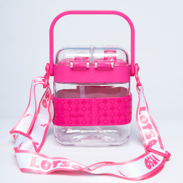 Dual Water Bottle with handle Pink (Losto) 500ml