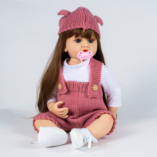 Interactive Silicone Baby Doll Pink n White